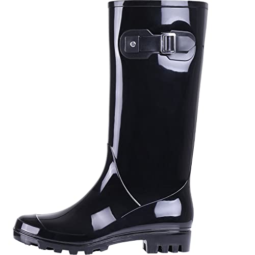 Image of Asgard Women's Tall Rain Boots Waterproof Knee High Rainboots Rubber Garden Boots