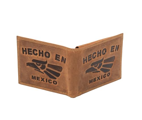 Hecho En Mexico Genuine Leather Brown Men's Wallet, Cartera de Hombre3