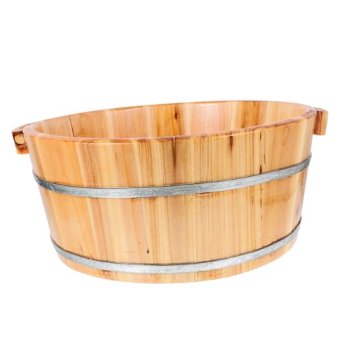 NULYLU Wooden Foot Basin Foot Washing Bucket Home Foot Wash Bucket Footbath Bucket Foot Soak Bath Tub