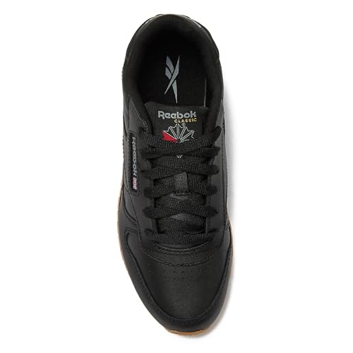 Reebok Classic Leather Girls & Boys Shoes for Kids, Toddler, Little Kid or Big Kid Sneakers, Black/Gum, 3.5 Big Kid