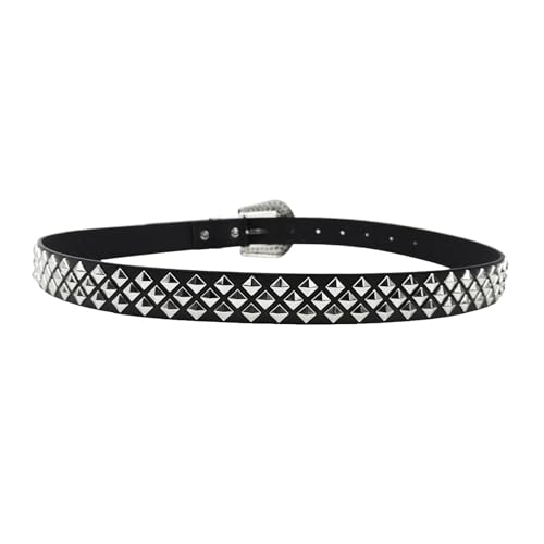 Multiuse Punk Rock Rivet Studded Belt With Adjustable Size Wide Belt Great For Music Event And Casual Hiphop Dressingup4