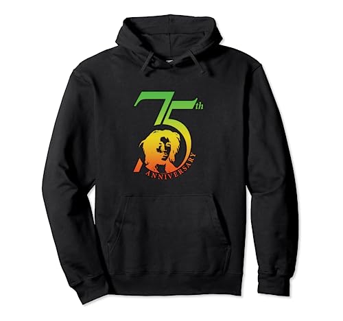 Bob Marley Rasta 75th Anniversary Logo Pullover Hoodie