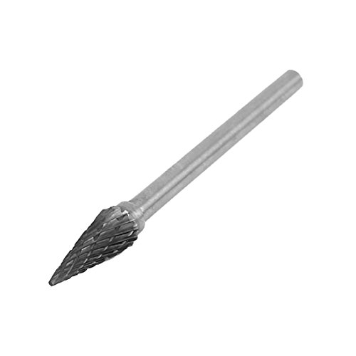 Aexit 3mm Shank Abrasive Mounted Points 5mm Taper Tungsten Steel Solid Carbide Rotary Files Cutter Grinding Mounted Points Drill Tool