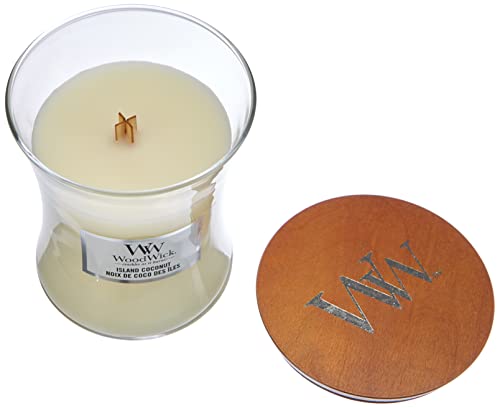 WoodWick IJslandse kokosnoot medium kaars, was, wit, 10 x 10 x 11 cm - Image 3
