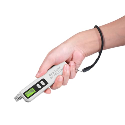 Detector de fugas de gas, detector de gas con alarma audible y visual, detectores de alarma de gas para el hogar para localizar fuentes combustibles como metano, propano para el hogar, 154 x 41 x 30
