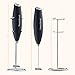 Powerful Handheld Milk Frother, Mini Milk Foamer, Battery Operated (Not included) Stainless Steel Drink Mixer with Frother Stand for Coffee, Lattes, Cappuccino, Frappe, Matcha, Hot Chocolate.