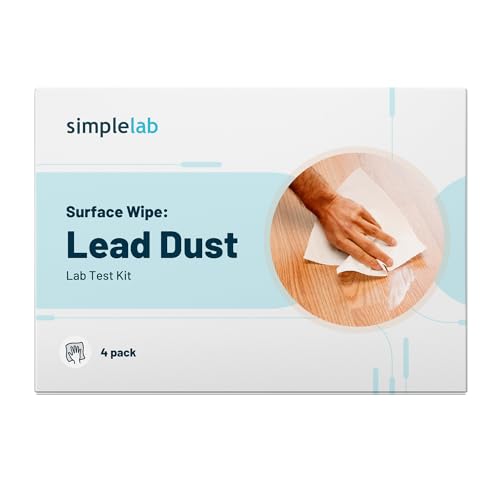 Lead Dust Surface Wipe Test by SimpleLab | 4-Pack | at-Home Sampl...