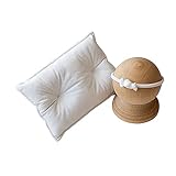 Baby Photography Prop Pillows Set, Newborn Photography Props Posing Pillow and Headband, Infant Baby Boys Girls Photo Shoot Bedding Accessories