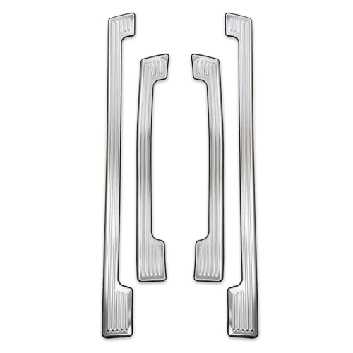 【エコーズプロダクト】 【アウトレット品】ハスラー MR52S/MR92S フレアクロスオーバー 専用 サイドステップ スカッフプレート 4PCS シルバーヘアライン キッキングプレート 外側スカッフ 保護 保護ゴム付き 傷防止 オプション カスタム パー