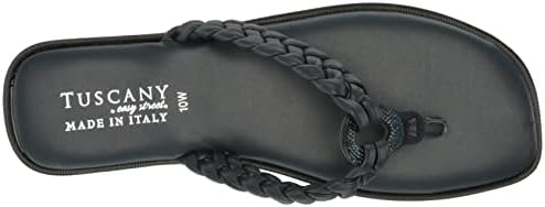 Tuscany by Easy Street Women's Coletta Flat Sandal, Navy, 7.5 | Image 4