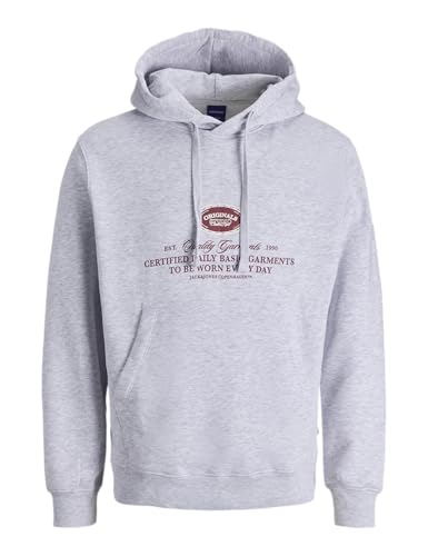 JACK & JONES Jorgreene Branding Sweat Hood Ch, Color Blanco, M para Hombre