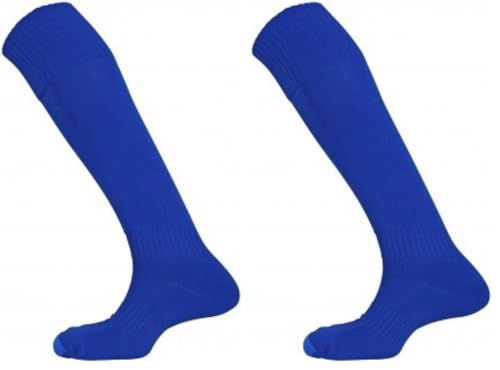 Mitre Prostar Mercury Medias de fútbol Lisas para Adultos, equipación de fútbol, Medias largas Ligeras, Medias Deportivas Transpirables, Talla 41-47, Azul Real (Paquete de 2)