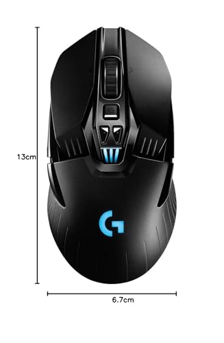 Logitech G Mouse para jogos sem fio Lightspeed 903, sensor Hero 16K, 16000 DPI, RGB, leve, botões programáveis, vida útil da bateria de 140 horas, recarregável, ambidestro, PC/Mac, preto glide