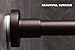 BRIOFOX Shower Curtain Rod 43-73 Inches Matte Bronze, Never Rust and Non-Slip Spring Tension Rod, Stainless Steel
