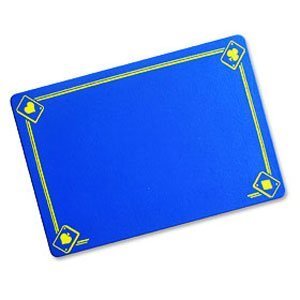 Tapis de Magicien Bleu imprimé sur les côtés tapis de jeu de cartes close up