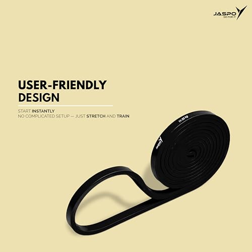Image of Jaspo Fit Stretch Latex Resistance Band for Workout | Durable Exercise & Stretching Bands for Home Gym | Strength Training, Flexibility & Mobility | Ideal for Men & Women - S (15-30 kgs)