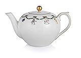 Volumen: 140cl Royal Copenhagen Star Fluted/Xmas Teekanne, Porzellan, Mehrfarbig, 1400ml