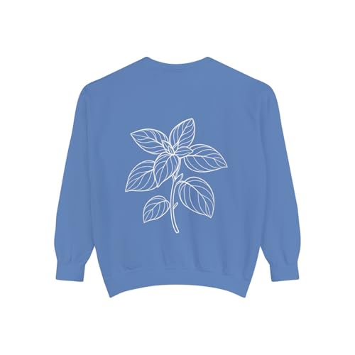 Basil Babel Sweatshirt | Unisex Garment-Dyed, Perfect for Fall, Trendy Gift, Eco-Friendly Apparel, Casual Wear2