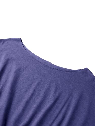 Image of SOFIA'S CHOICE Women's Off The Shoulder T Shirt Crop Top Casual Summer Dolman Sleeve Asymmetrical Cinched Waist Tops