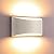 Lightess Modern LED Wall Sconce Dimmable 12W Up Down Wall Light for Bedroom Living Room, Warm White