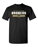 CreateMyTee | Western Michigan Broncos Two Color T-Shirt | (Black, Large)