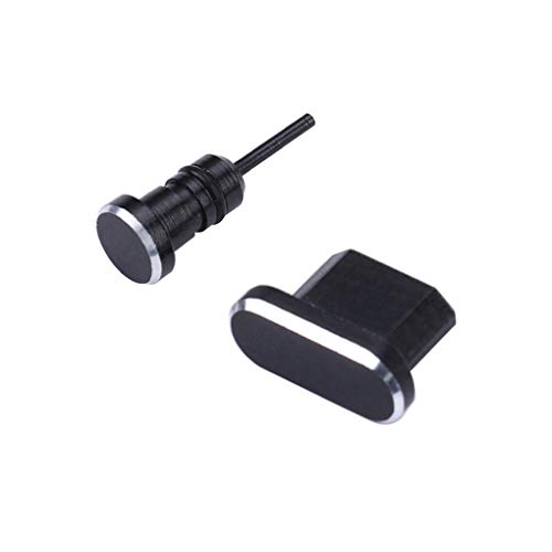 Floridivy 2pcs / Set de Metal de Carga del Puerto + Puerto del Auricular del Enchufe del Polvo de reemplazo para Android móvil de 3,5 mm tapón Auricular de teléfono