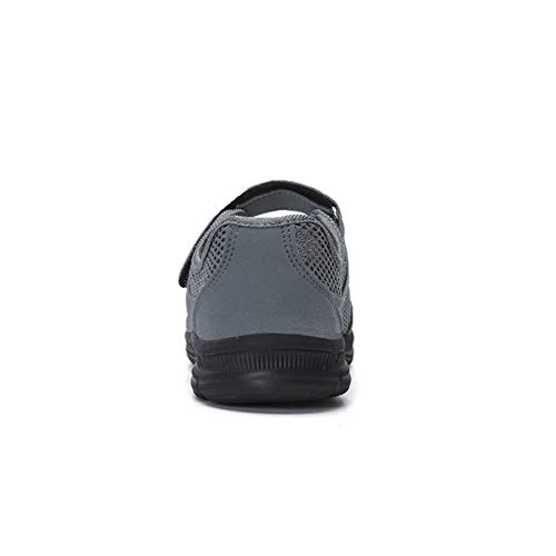 Saguaro Women'S Breathable Walking Shoes Lady Fashion Mary Jane Sneakers Adjustable Working Nurse Shoes Lightweight Flat Shoes Grey 8.5 Women thumb #3
