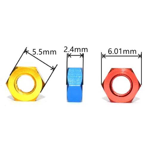 Alextend M3HEXNUT 50Pcs M3 Hex Nuts Aluminum Alloy 6061 Lock Nuts Din934 thumb #1