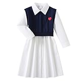 J·E Sterguard Little Girls Clothes Size 10 Kids Girl Cotton Long Sleeve Dresses 2 Piece Outfits for Kids Girls' Fashion Shirt Set 0026WL4