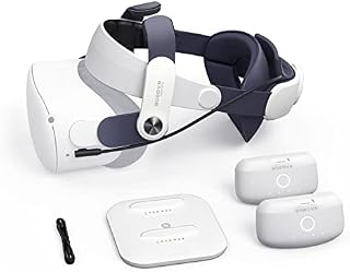 BOBOVR M2 Plus Pasek na głowę Podwójny akumulator Combo, kompatybilny z Quest 2, recyrkulacyjny system zasilania, podwójny akumulator + magnetyczna stacja ładująca