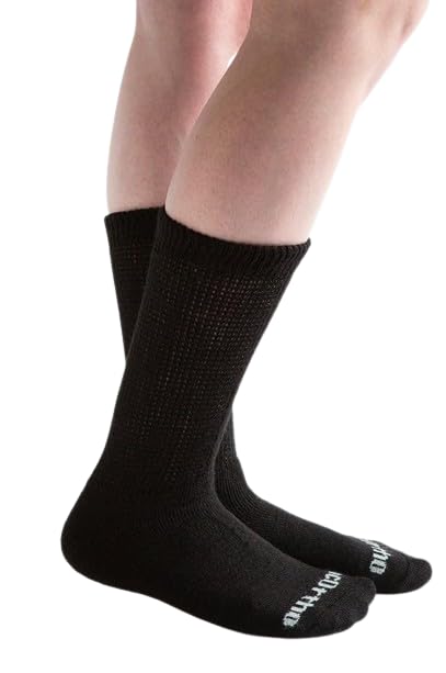 Doc OrthoUltra Soft Loose Fit Diabetic Socks for Men and Women, 3 Pairs, Crew