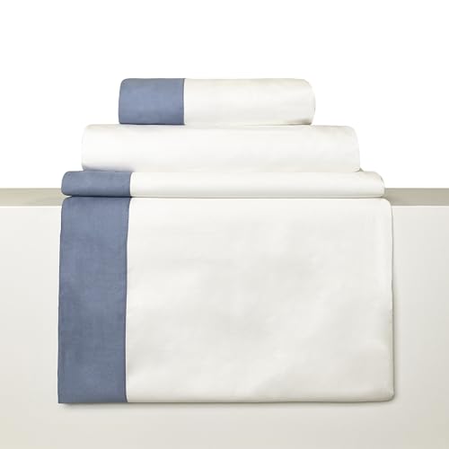 Funda de edredón doble algodón satinado crema CREOLE cama matrimonio 3