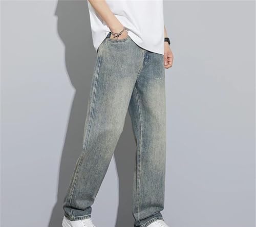 Mens Jeans Vintage Wide Leg Straight Leg Loose Casual Pants Fashionable Denim Streetwear Trendy4