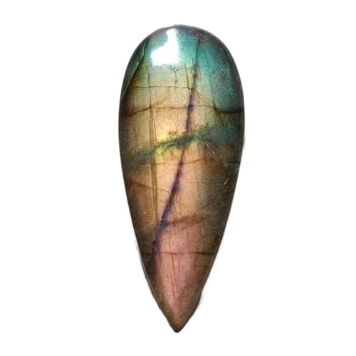Labradorite naturelle cabochon poire 41x16mm pierre gemme de lithothérapie pour bague