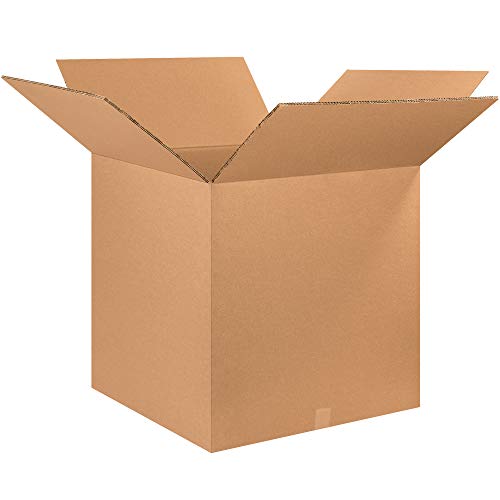 BOX USA Heavy-Duty Boxes 25 x 25 x 25 Inches, Double Wall Corrugated, for Packing, Shipping, Moving and Storage (Bundle of 5)