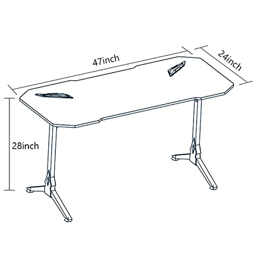 Fibre de carbone rouge pour ce bureau gaming avec éclairage LED immersif