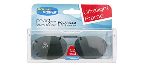 Solar Shield Polarized 52 rec2 Clip On Ultrlight Frame Sunglasses