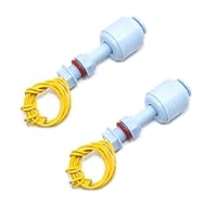 2 Stück Wasserstand Sensor,Sowohl AC220V Als Auch AC/DC24V Schaltkreise Können Verwendet Werden,Flüssigkeit Schwimmerschalter Flüssigkeitssenor für Hydroponics Gartenarbeit Aquarium Pool Tank 52mm