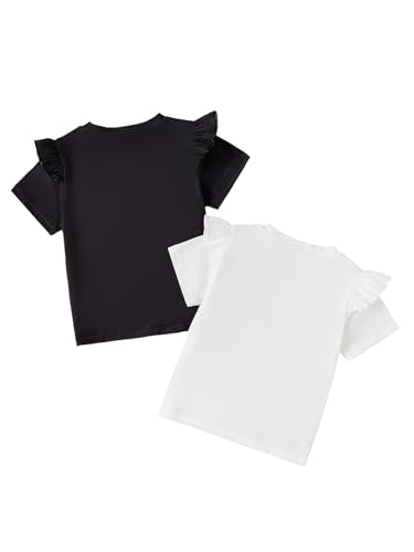 Toddlers Girls Ruffle Short-Sleeve Fruit Graphic T-Shirts Kids Tee Tops Crewneck Outifit Clothes for Girls2