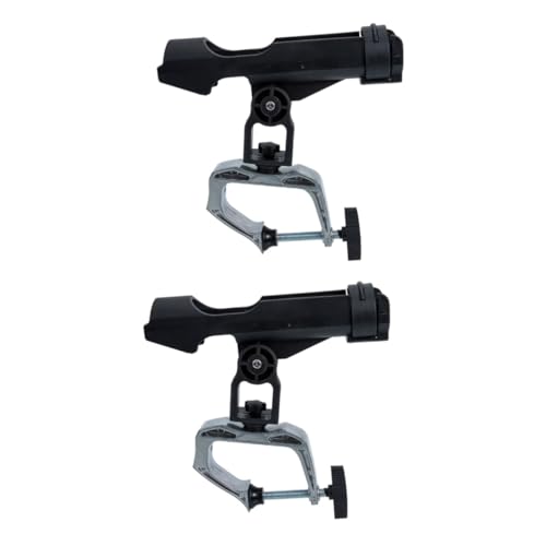 SUPVOX 2 Piezas Titular de la caña de Pescar Accesorios Kayak Fishing Rod Portacañas para Kayak Soporte para Kayak Puerta abordar Accesorio de Pesca Soporte para caña de Pescar AbS Black