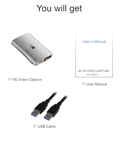 Image of ETZIN Audio Video Capture Cards 1080p 60fps, 4k HDMI Capture Card, USB 3.0 Game Capture Card for Live Streaming Video Conferencing Teaching 3ds PS4 PS5 PC Xbox One Camera OBS (EPL-1022HVC)