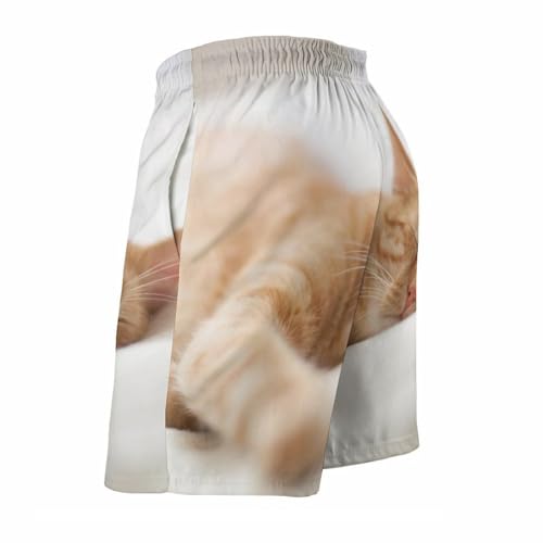 Short de bain homme chat paresseux parfait pour la plage et l'été - 5