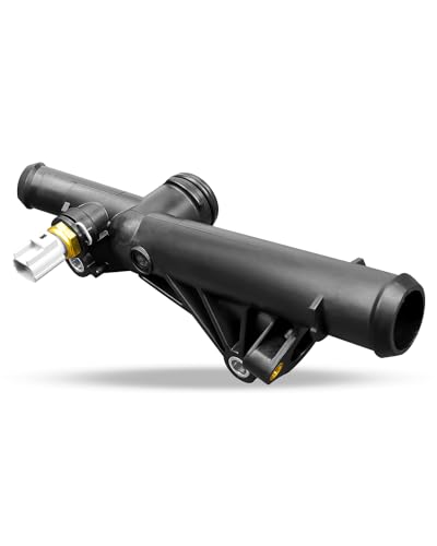 Car Water Outlet Connect Adapter Replace BM5Z-8K556-B BM5Z-8592-D BM5Z-8592-A Fit for Ford Fiesta Fusion Escape Transit Connect 1.6L 2013-2019 for Engine Water Outlet, with Temp Sensor