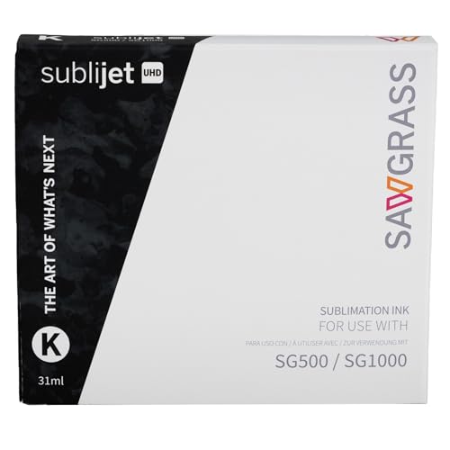 Sawgrass SubliJet UHD Sublimation Ink Cartridge - Black - High-Performance Ink SG500 SG1000 Sublimation Printers - Long-Lasting, High-Viscosity Gel Ink for Vibrant, Crisp Prints