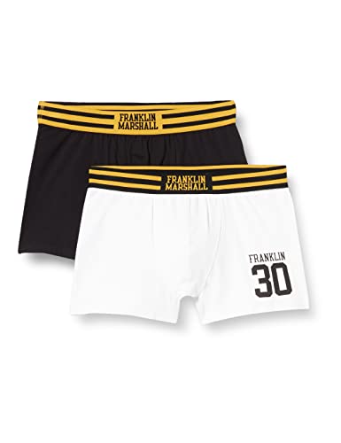 Franklin & Marshall Boxer Optio Pantalons, White/Black/Gold, XL Homme