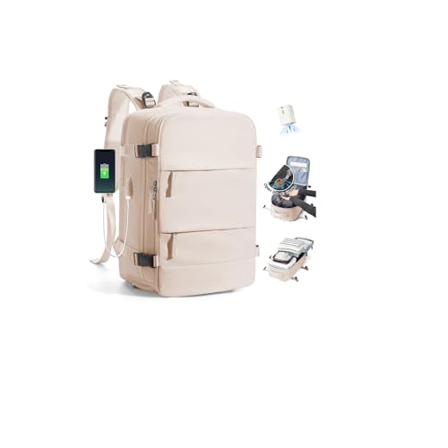 SZLX Sac à Dos Sous Vide Bagage à Main Pour Femmes, Sac à Dos Airbag Avec Système De Vide Pour Le Voyage, Ryanair Travel Ruscksack Taille Cabine Avec Pompe étanche...