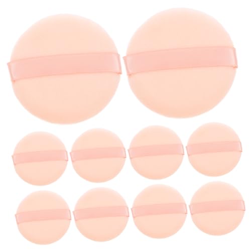 FOMIYES Velvet Makeup Puff Set 16pcs Round Face Puff Brush Soft Cotton Applicator Beauty Tools Kit