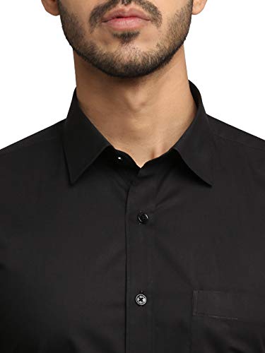Image of JadeBlue Men's Regular Fit Solid Formal Shirt, Cotton Full Sleeve, Office Wear Shirt, Comfortable & Professional Look, Durable Fabric