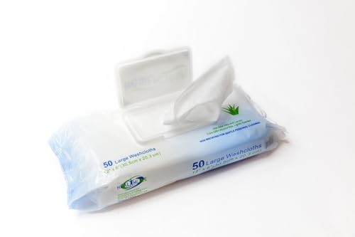 Healthclean Extra Large Disposable Adult Washcloths 8'' x 12'' – Premoistened Cleansing Wipes – Pack of 1 image 5
