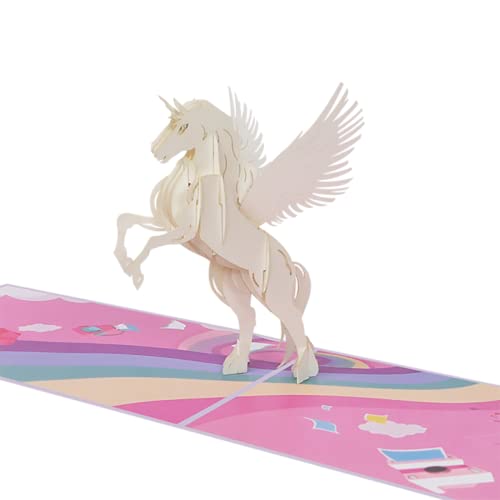 Biglietto d'auguri unicorno pop-up 3D buona